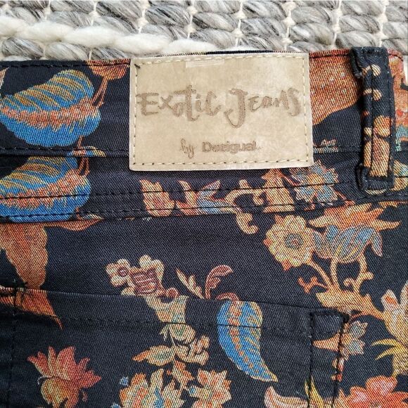 Desigual Exotic Cropped Jeans Size 46/14 - Picture 10 of 16